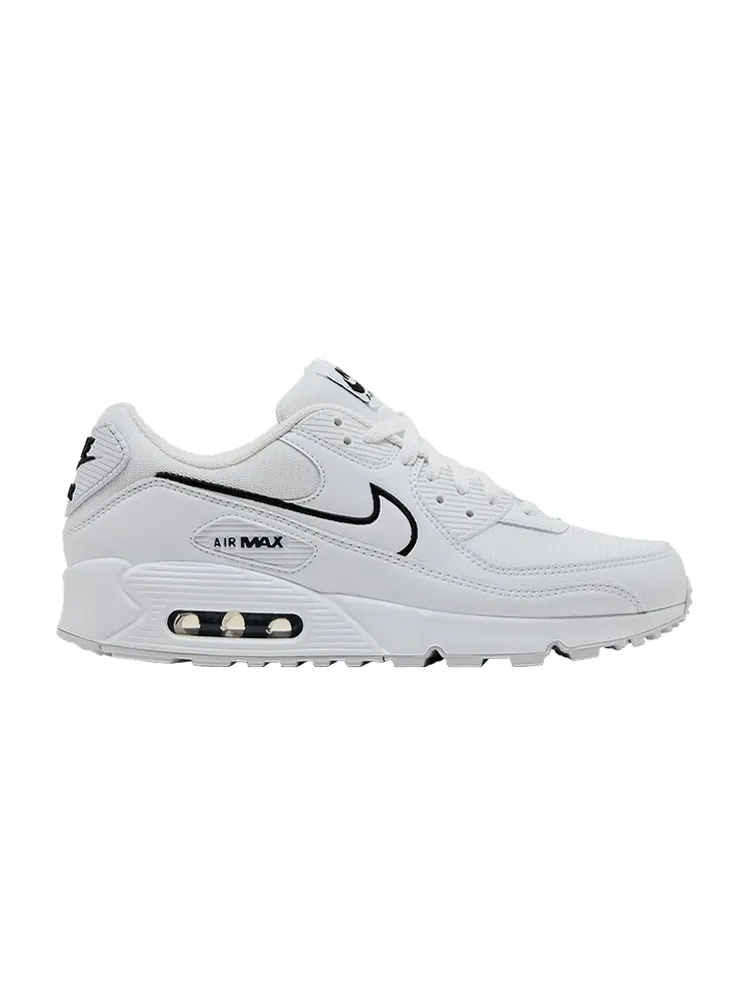 Кроссовки Nike Air Max 90 'White Black Outlined Swoosh' — изображение 1 из 9, белый/черный