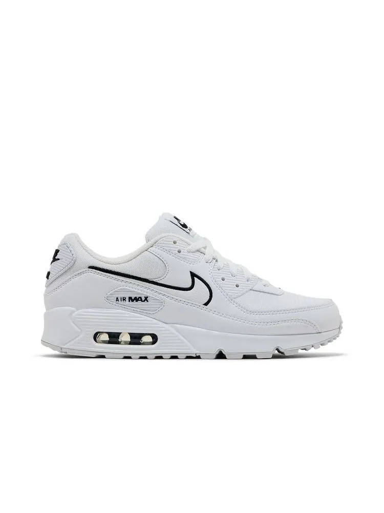 Кроссовки Nike Air Max 90 'White Black Outlined Swoosh' — изображение 2 из 9, белый/черный