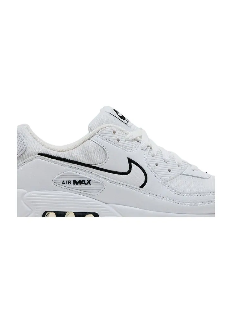 Кроссовки Nike Air Max 90 'White Black Outlined Swoosh' — изображение 3 из 9, белый/черный