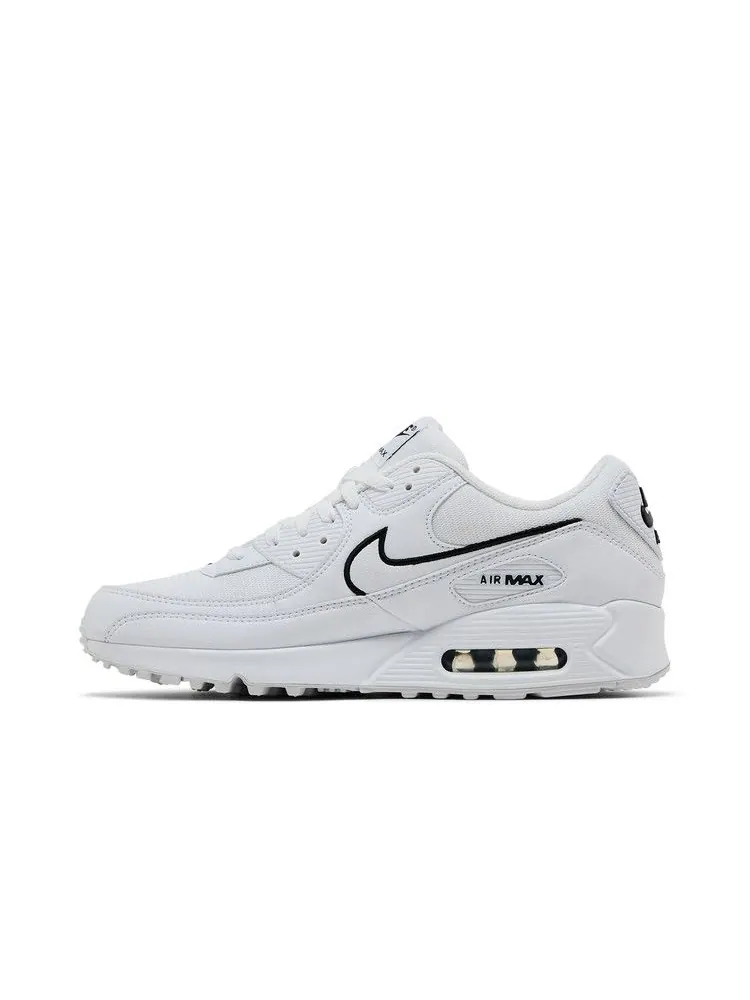 Кроссовки Nike Air Max 90 'White Black Outlined Swoosh' — изображение 4 из 9, белый/черный