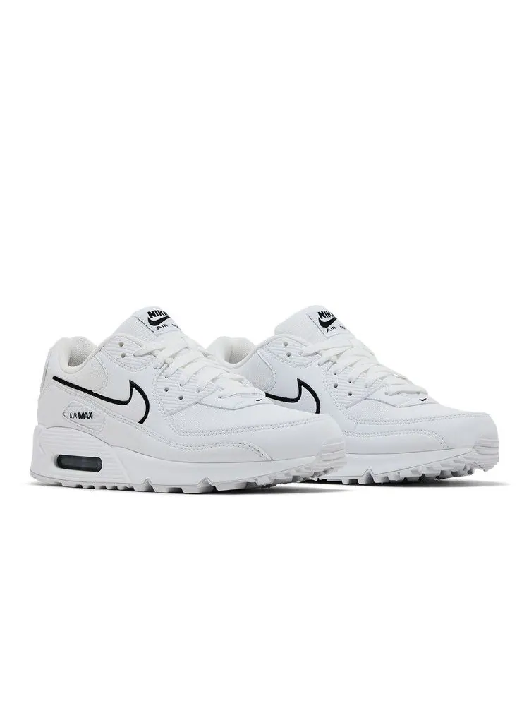 Кроссовки Nike Air Max 90 'White Black Outlined Swoosh' — изображение 9 из 9, белый/черный