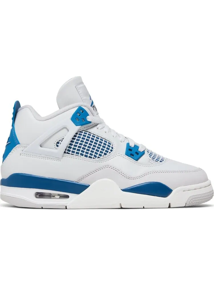 Кроссовки Air Jordan 4 Retro GS 'Military Blue' 2024 — изображение 1 из 4, белый