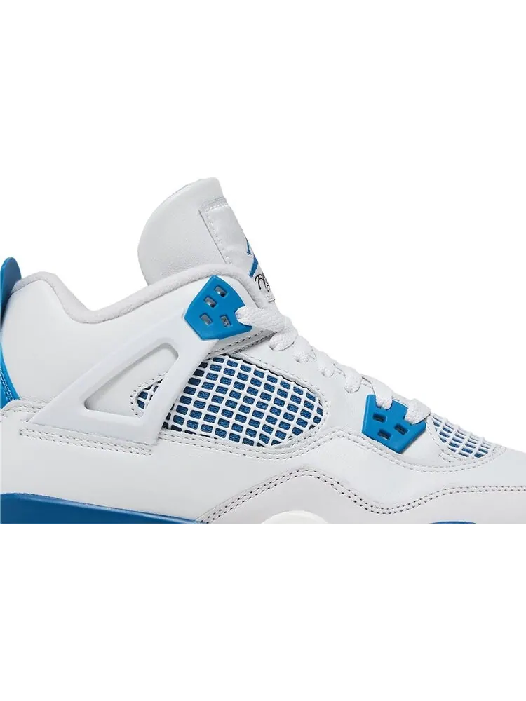 Кроссовки Air Jordan 4 Retro GS 'Military Blue' 2024 — изображение 2 из 4, белый