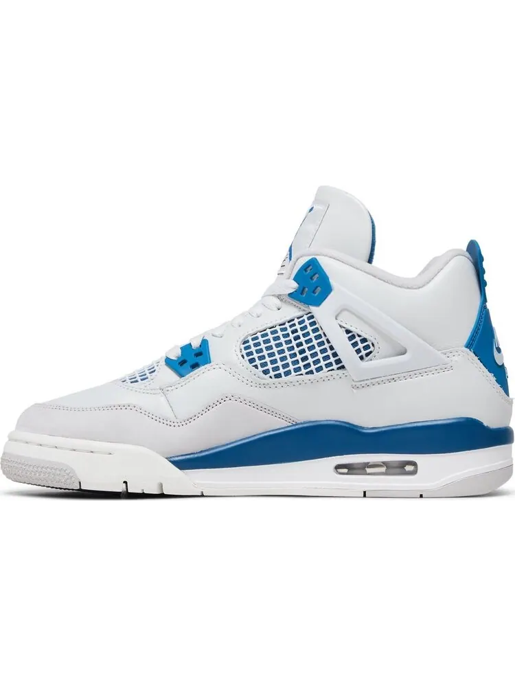 Кроссовки Air Jordan 4 Retro GS 'Military Blue' 2024 — изображение 3 из 4, белый