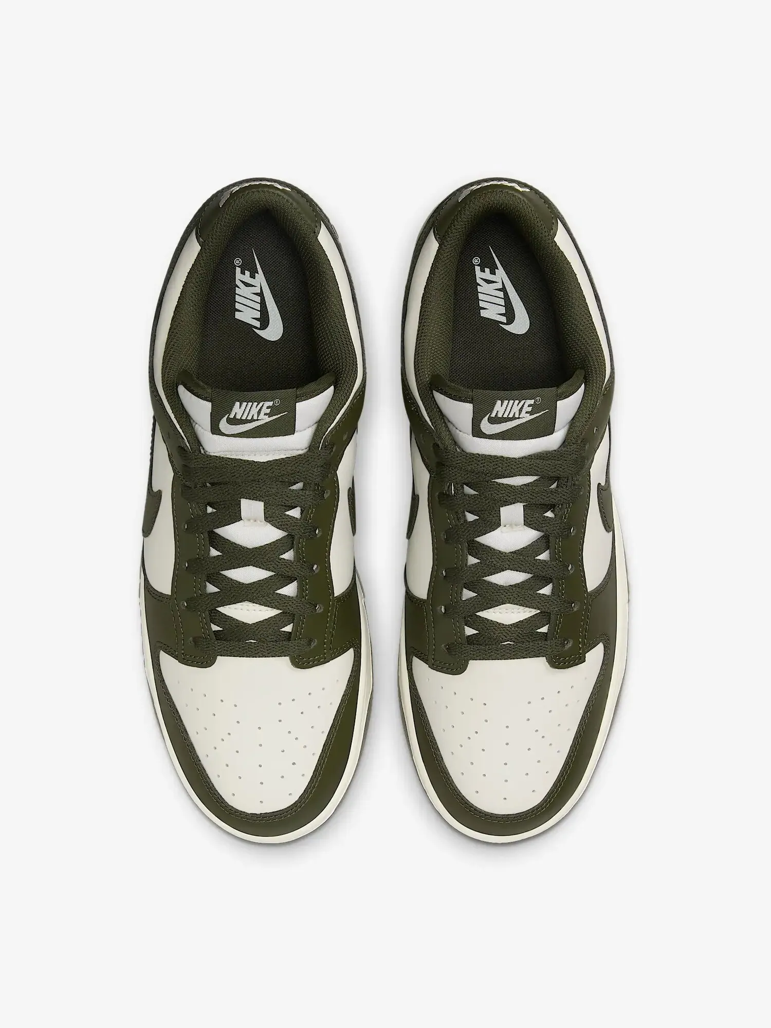 Кроссовки Nike Dunk Low Retro — изображение 3 из 8, зеленый хаки/кремовый