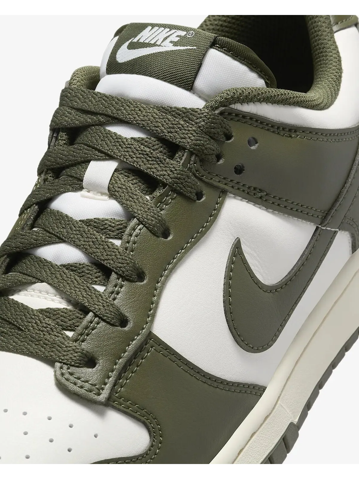 Кроссовки Nike Dunk Low Retro — изображение 7 из 8, зеленый хаки/кремовый