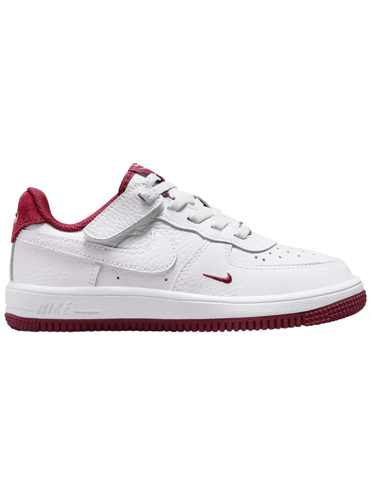 Кроссовки Nike Force 1 Low LV8 EasyOn PS 'White Team Red' — изображение 1 из 1, белый красный