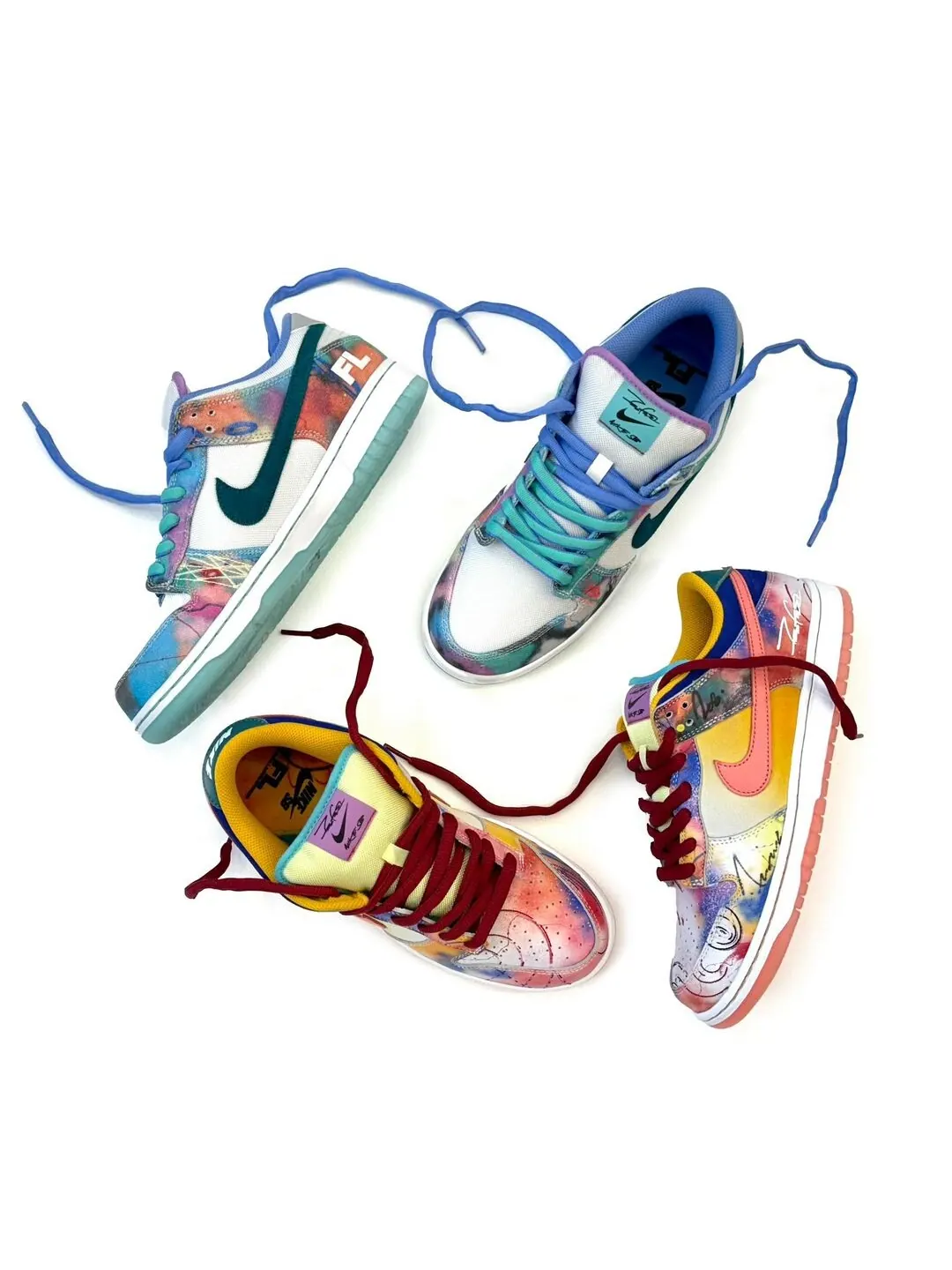Кроссовки The Futura x Nike SB Dunk Low Unisex — изображение 13 из 13, синий/белый