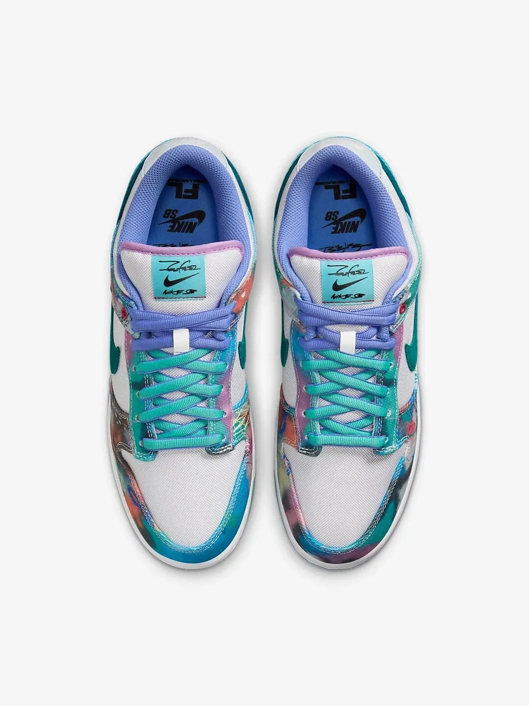 Кроссовки The Futura x Nike SB Dunk Low Unisex — изображение 4 из 13, синий/белый