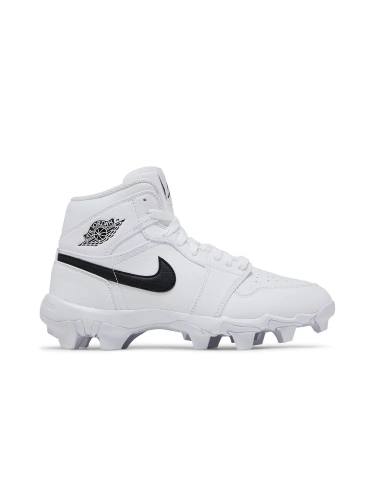 Кроссовки Air Jordan Jordan 1 Mid Cleat GS 'White Black' — изображение 2 из 9, белый/черный/черный