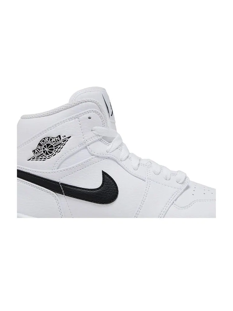 Кроссовки Air Jordan Jordan 1 Mid Cleat GS 'White Black' — изображение 3 из 9, белый/черный/черный