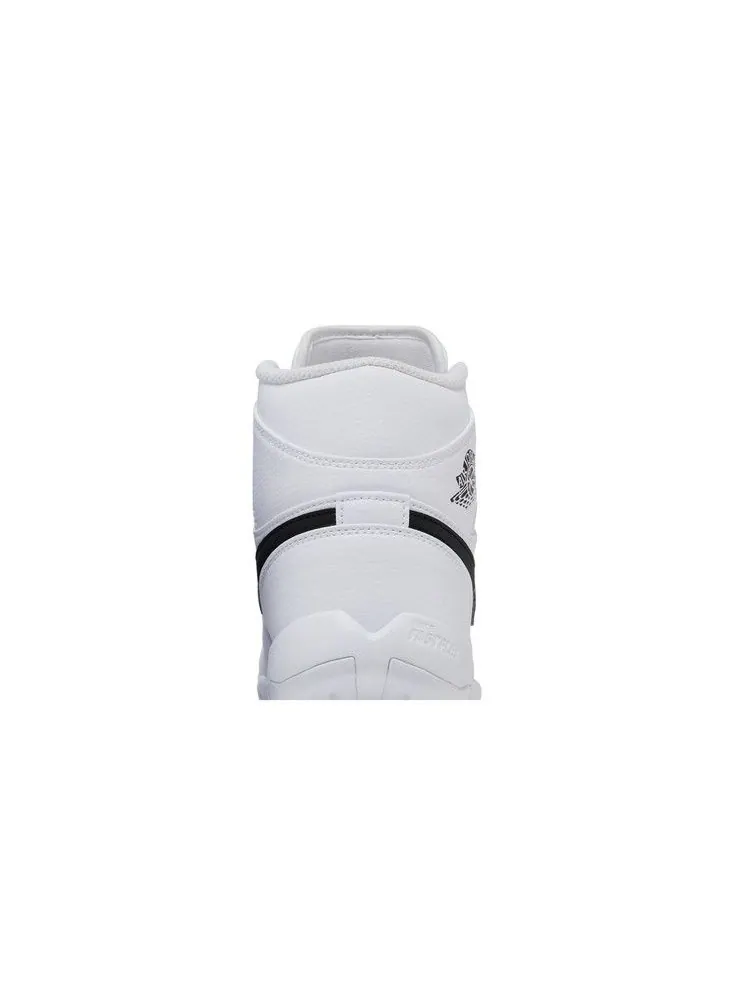 Кроссовки Air Jordan Jordan 1 Mid Cleat GS 'White Black' — изображение 8 из 9, белый/черный/черный