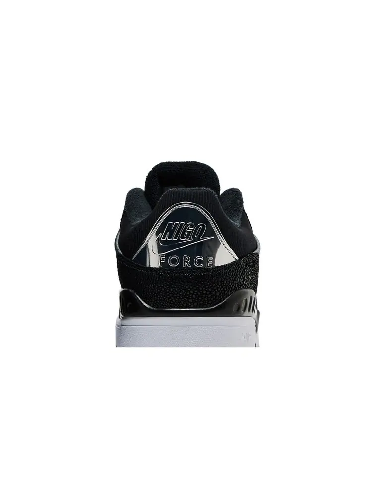 Кроссовки Nigo x Air Force 3 Low 'Black Croc' — изображение 7 из 8, черный