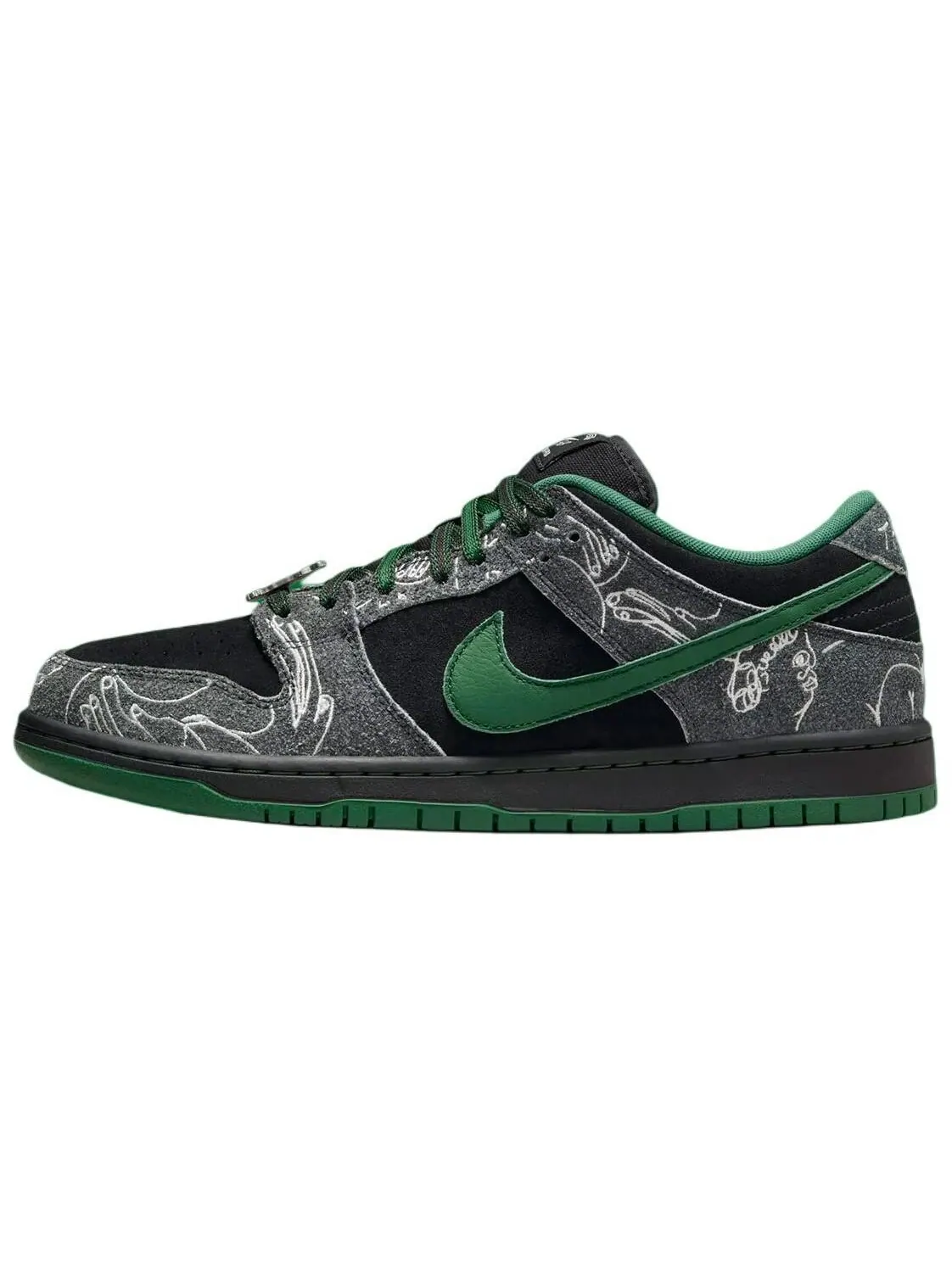 Кроссовки Nike SB Dunk Low 'There Skateboards' — изображение 1 из 5, черный/зеленый
