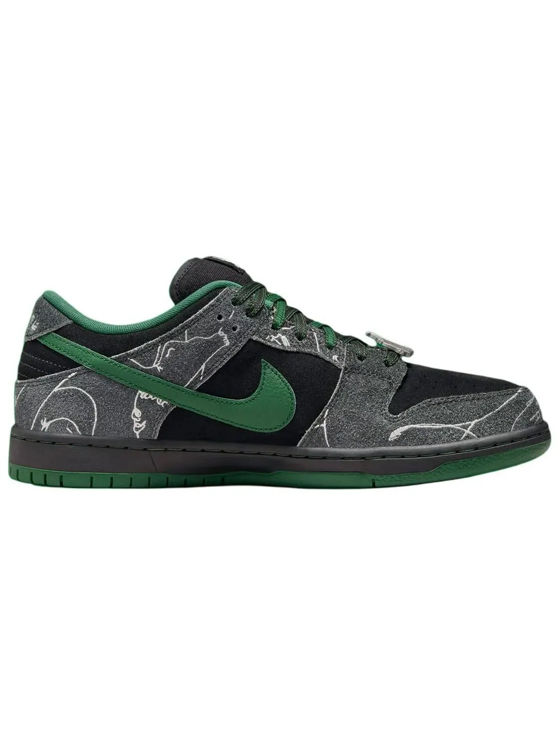 Кроссовки Nike SB Dunk Low 'There Skateboards' — изображение 2 из 5, черный/зеленый
