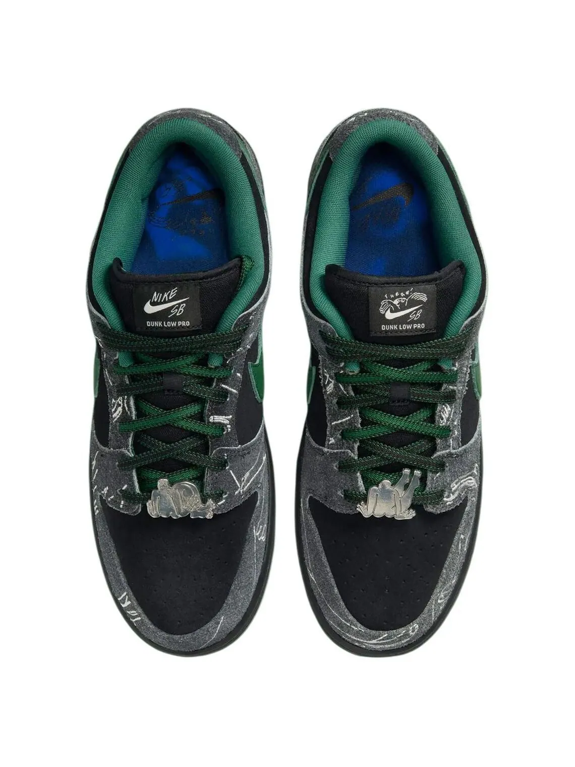Кроссовки Nike SB Dunk Low 'There Skateboards' — изображение 3 из 5, черный/зеленый