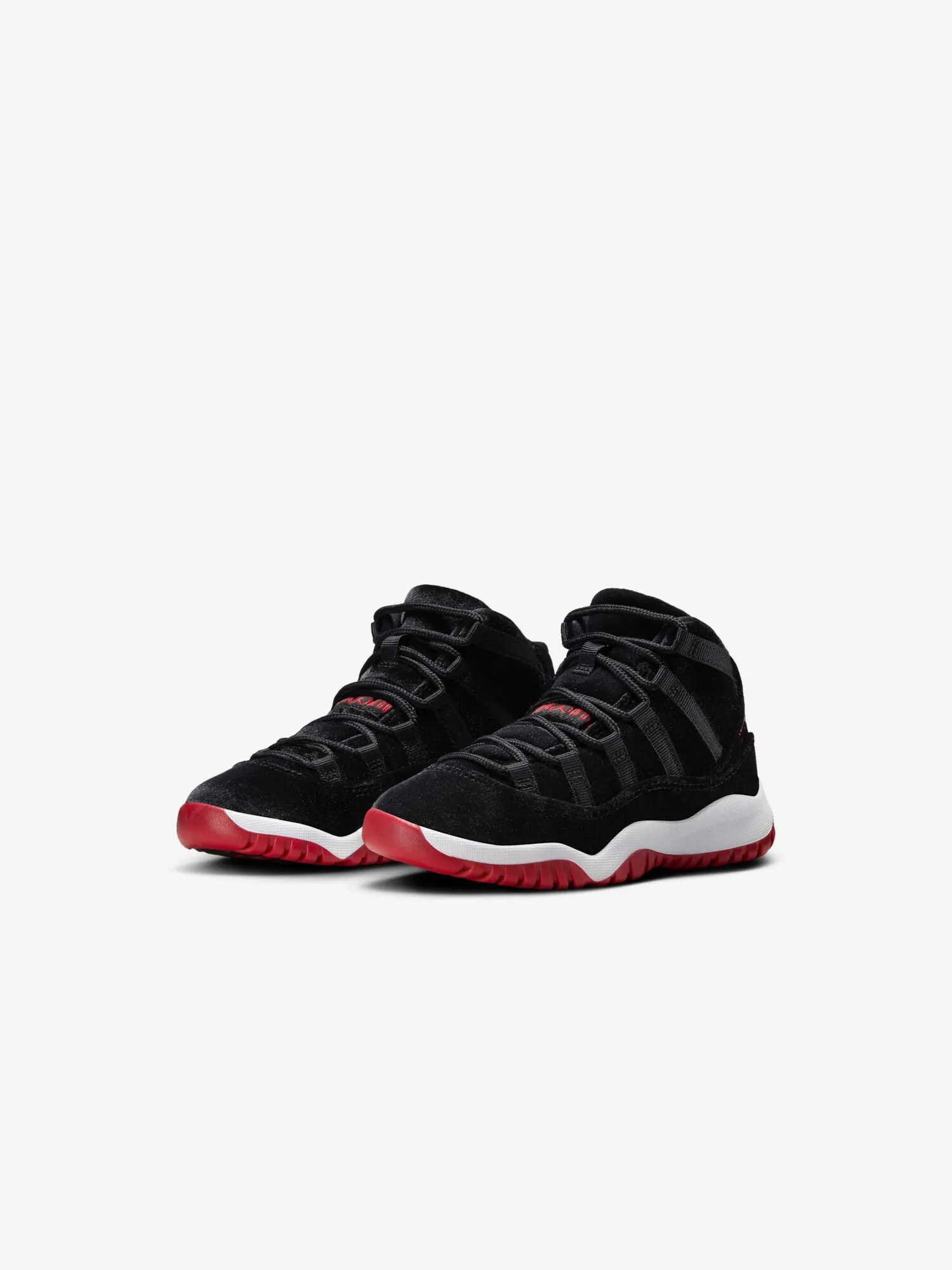 Кроссовки детские Air Jordan 11 PS Retro PS 'Bred Velvet' — изображение 2 из 8, черный/красный