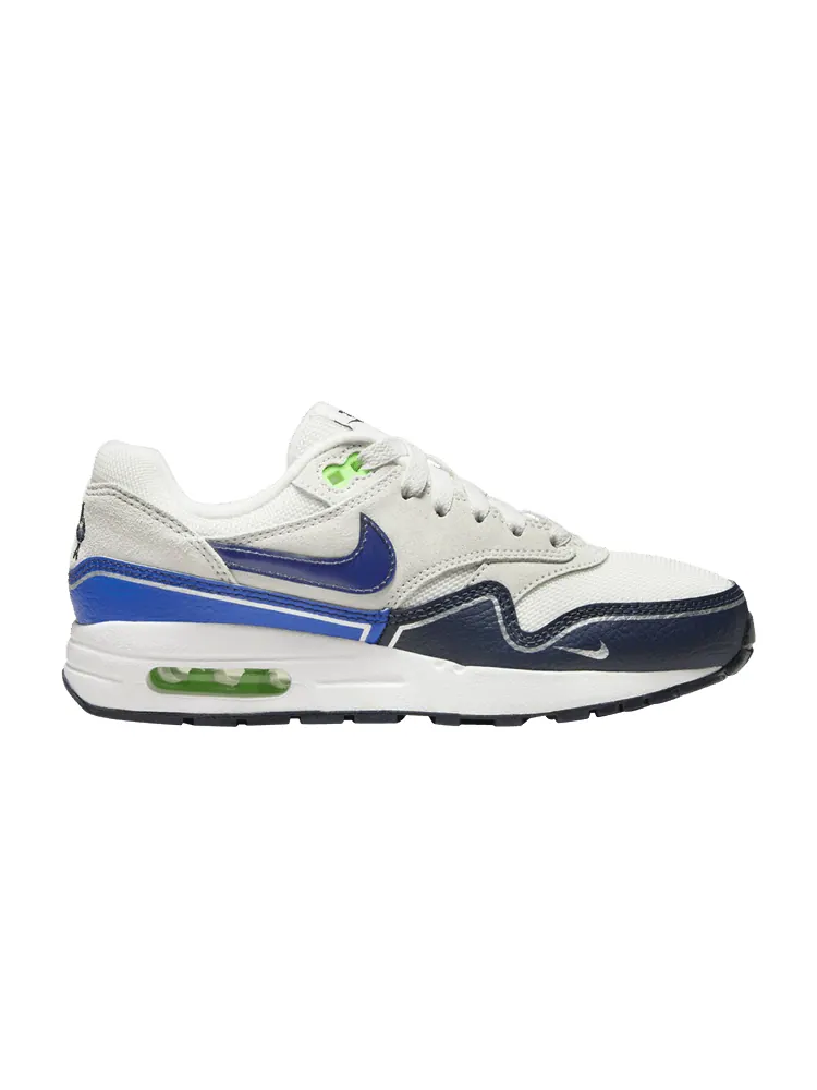 Кроссовки Nike Air Max 1 GS 'Obsidian Royal Outlines' — изображение 1 из 1, белый////зеленый