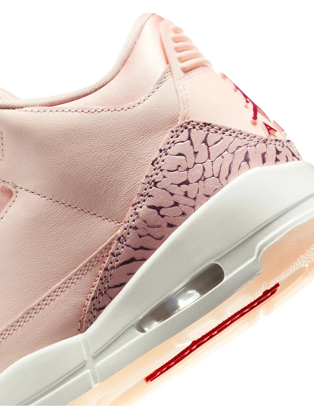 Кроссовки женские Nike Air Jordan 3 'Treat Yourself' — изображение 9 из 10, коралловый