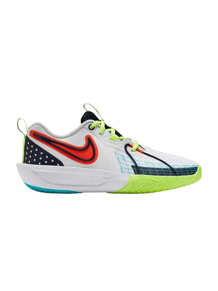 Кроссовки Nike GT Cut 3 SE GS 'White Obsidian Picante Red' — изображение 1 из 1, белый/красный