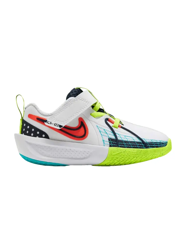 Кроссовки Nike GT Cut 3 SE PS 'White Obsidian Picante Red' — изображение 1 из 1, белый/красный