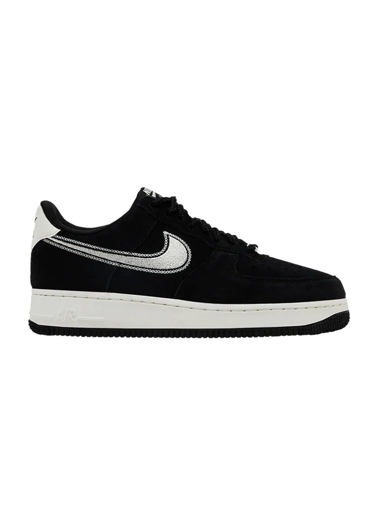 Кроссовки Nike Air Force 1 '07 LV8 'Embroidered Swoosh - Black Sail' — изображение 1 из 9, черный