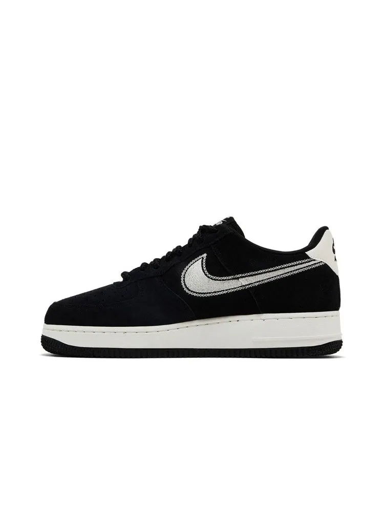 Кроссовки Nike Air Force 1 '07 LV8 'Embroidered Swoosh - Black Sail' — изображение 4 из 9, черный