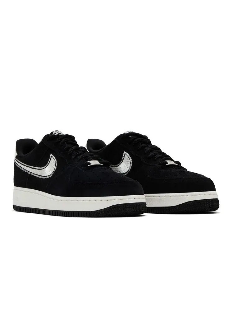 Кроссовки Nike Air Force 1 '07 LV8 'Embroidered Swoosh - Black Sail' — изображение 9 из 9, черный