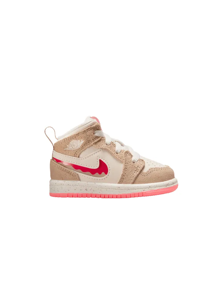 Кроссовки Air Jordan 1 Mid SE TD 'Peanut Butter & Jelly' — изображение 1 из 1, коричневый