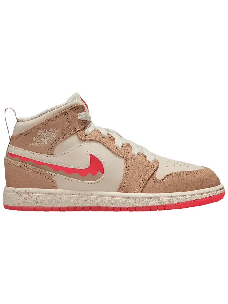 Кроссовки Air Jordan 1 Mid SE PS — изображение 1 из 1, розовый