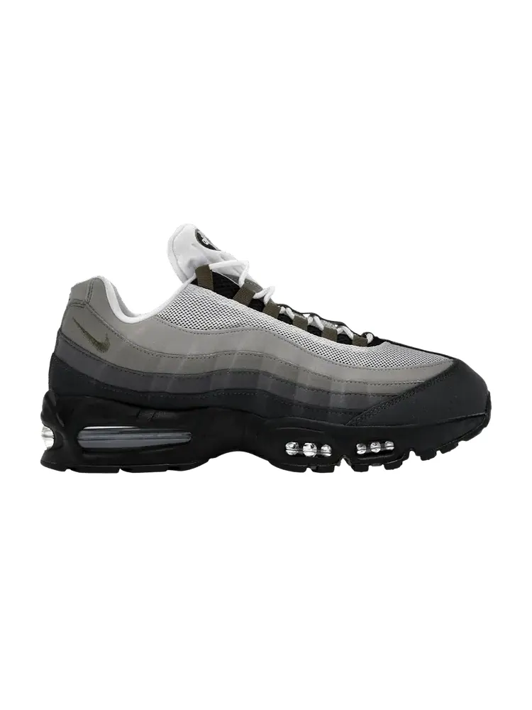 Кроссовки Nike Wmns Air Max 95 'Big Bubble - Black Medium Olive' — изображение 1 из 1, зеленый