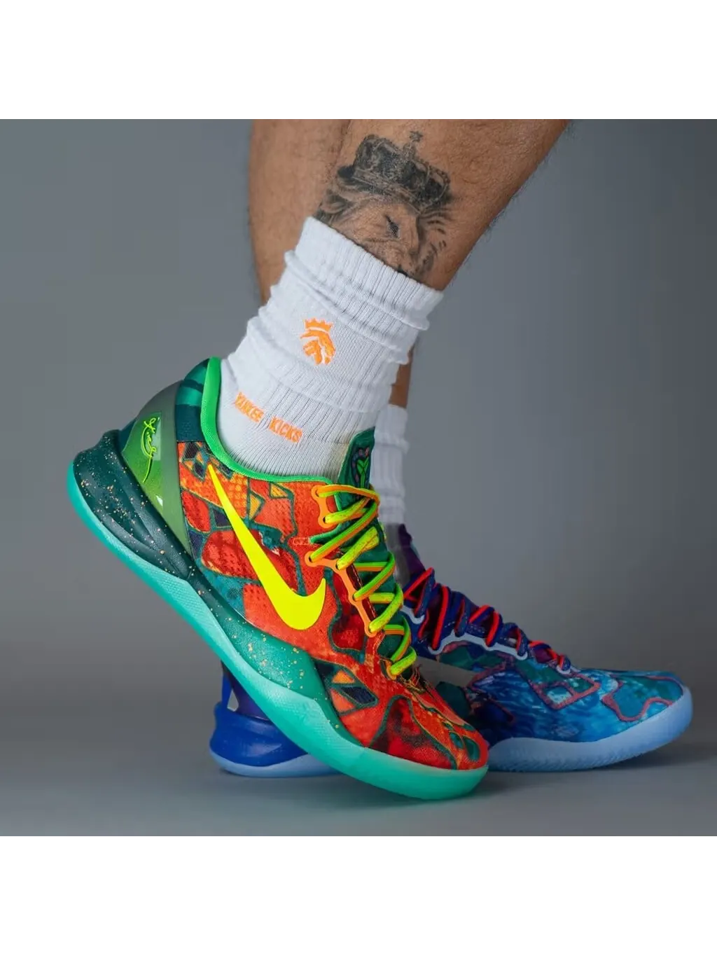 Баскетбольные кроссовки Nike Kobe 8 Protro 'What The Kobe' 2025 — изображение 11 из 30, синий/оранжевый