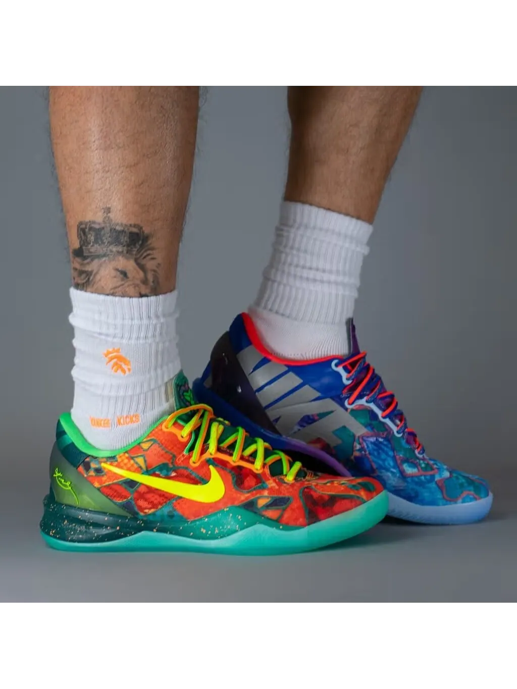 Баскетбольные кроссовки Nike Kobe 8 Protro 'What The Kobe' 2025 — изображение 13 из 30, синий/оранжевый