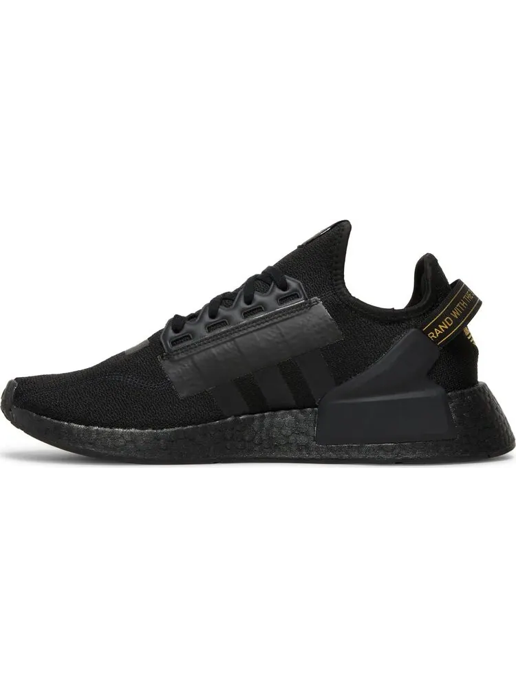 Кроссовки Adidas NMD_R1 V2 'Black Gold Metallic' — изображение 3 из 8, черный