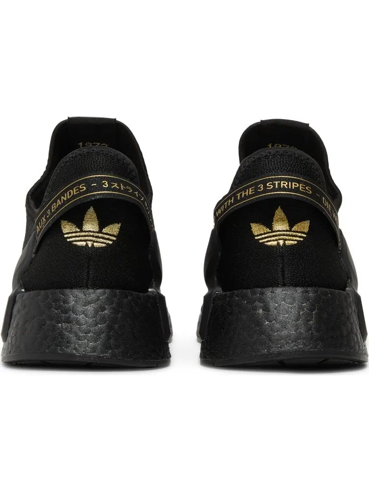 Кроссовки Adidas NMD_R1 V2 'Black Gold Metallic' — изображение 6 из 8, черный