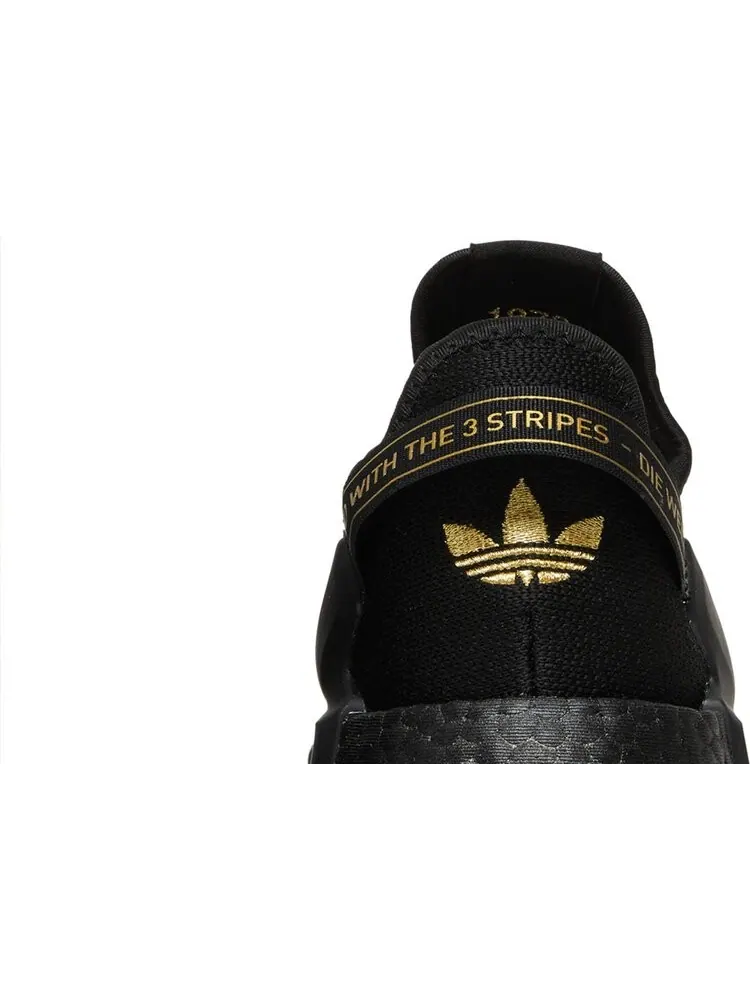 Кроссовки Adidas NMD_R1 V2 'Black Gold Metallic' — изображение 7 из 8, черный