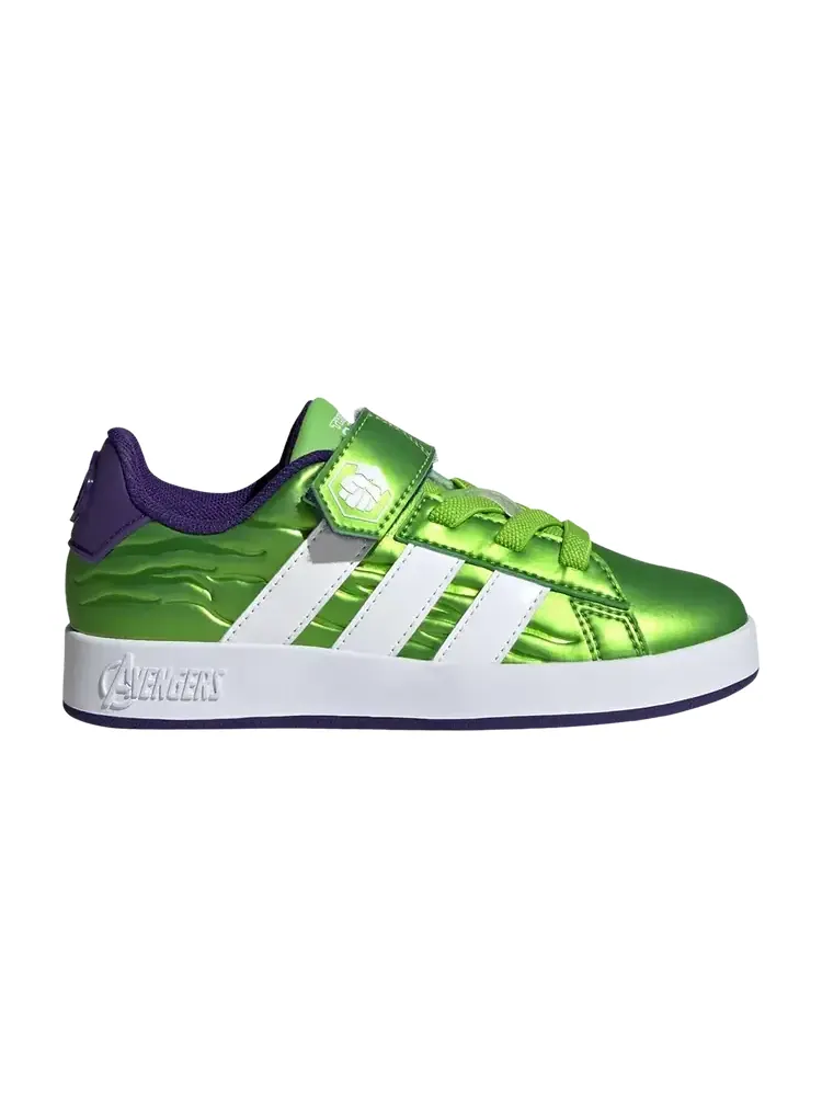 Детские кроссовки Marvel x Adidas Grand Court Little Kid 'Avengers' — изображение 1 из 1, зеленый