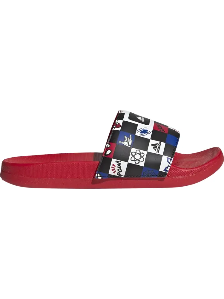 Сандалии Adidas Disney x Adilette Comfort Slide J 'Spider-Man Checkerboard' — изображение 1 из 1, черный