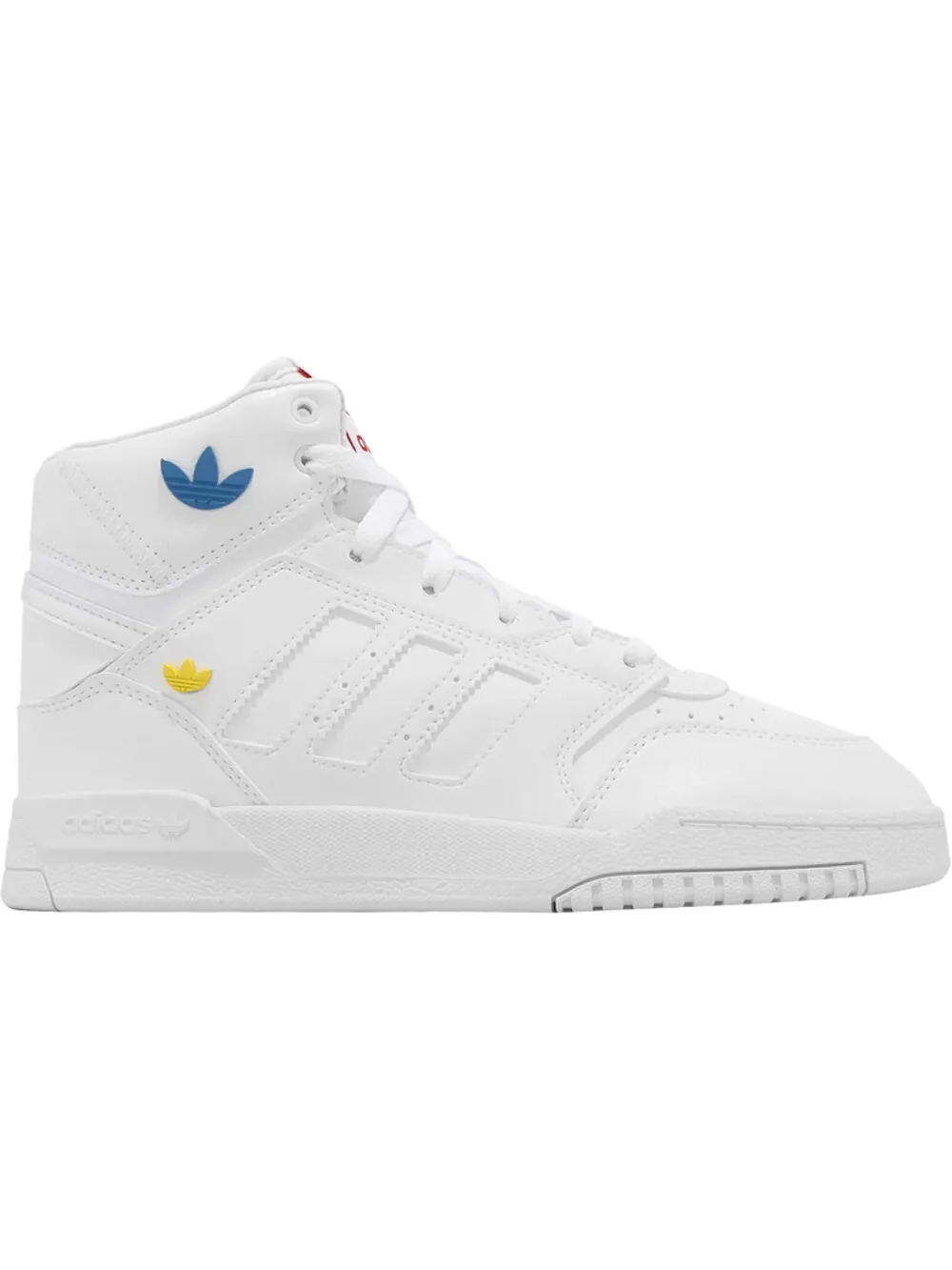 Кроссовки Adidas Drop Step J 'White Yellow Bright Blue' — изображение 1 из 1, белый/голубой/желтый