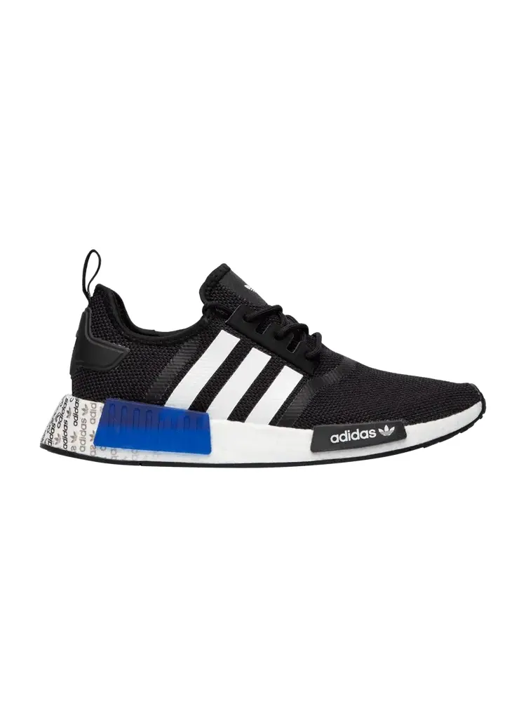 Кроссовки NMD_R1 'Logo Print - Black Royal Blue' — изображение 1 из 1, черный синий