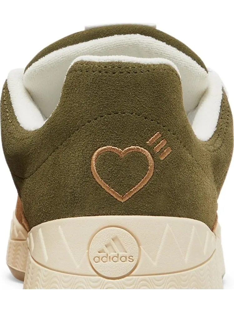 Кроссовки Adidas Human Made x Adimatic 'Dust Green Cream White' — изображение 7 из 8, зеленый