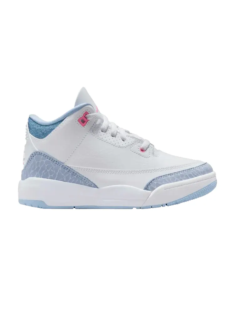 Кроссовки Air Jordan Air Jordan 3 Retro PS 'White Cobalt Bliss' — изображение 1 из 1, белый/розовый//серый