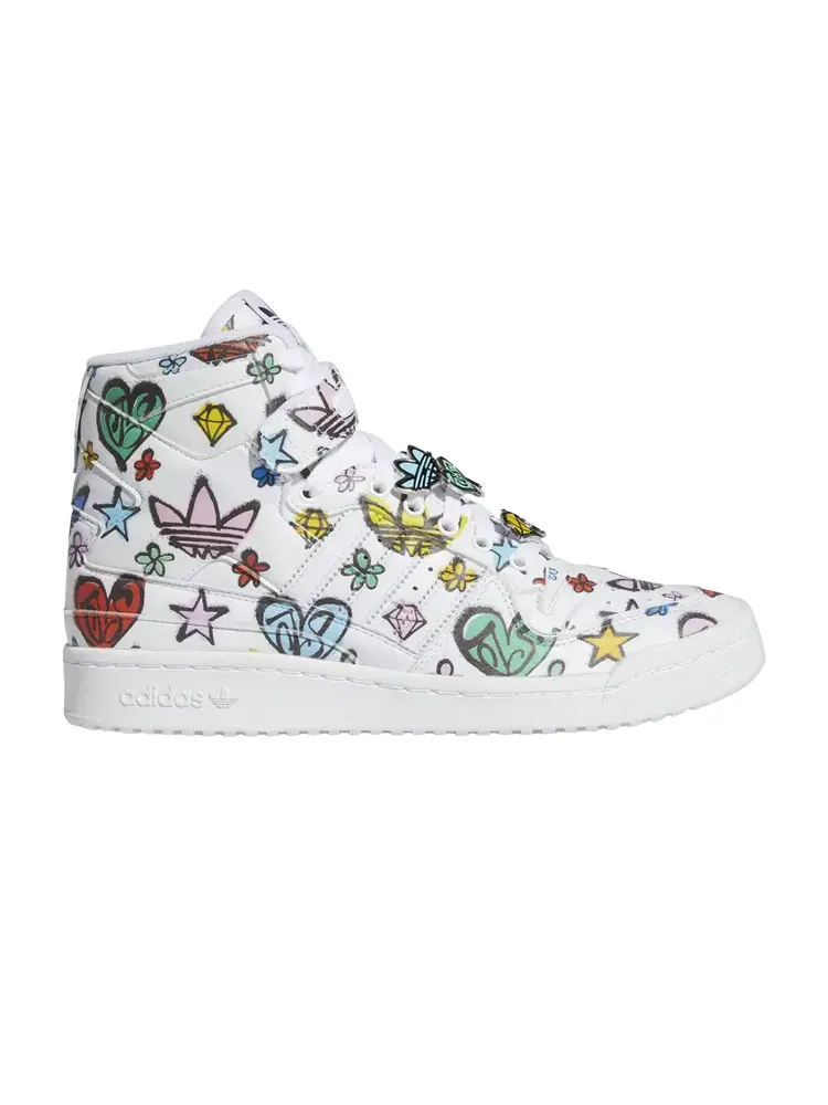 Кроссовки Adidas Jeremy Scott x Forum 84 High — изображение 1 из 1, белый