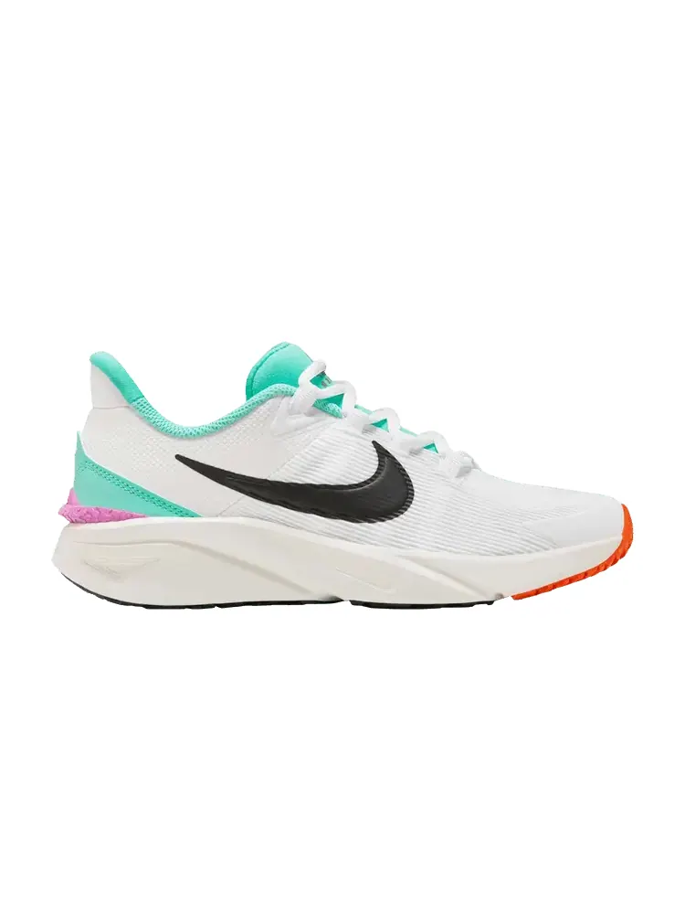 Кроссовки Nike Star Runner 4 GS 'White Teal Total Orange' — изображение 1 из 1, белый/черный//оранжевый