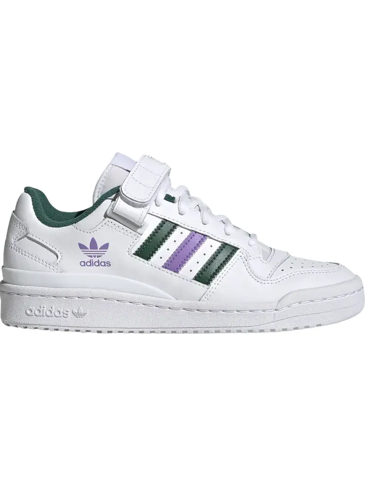 Кроссовки с липучкой Adidas Wmns Forum Low — изображение 1 из 1, белый/фиолетовый/зеленый