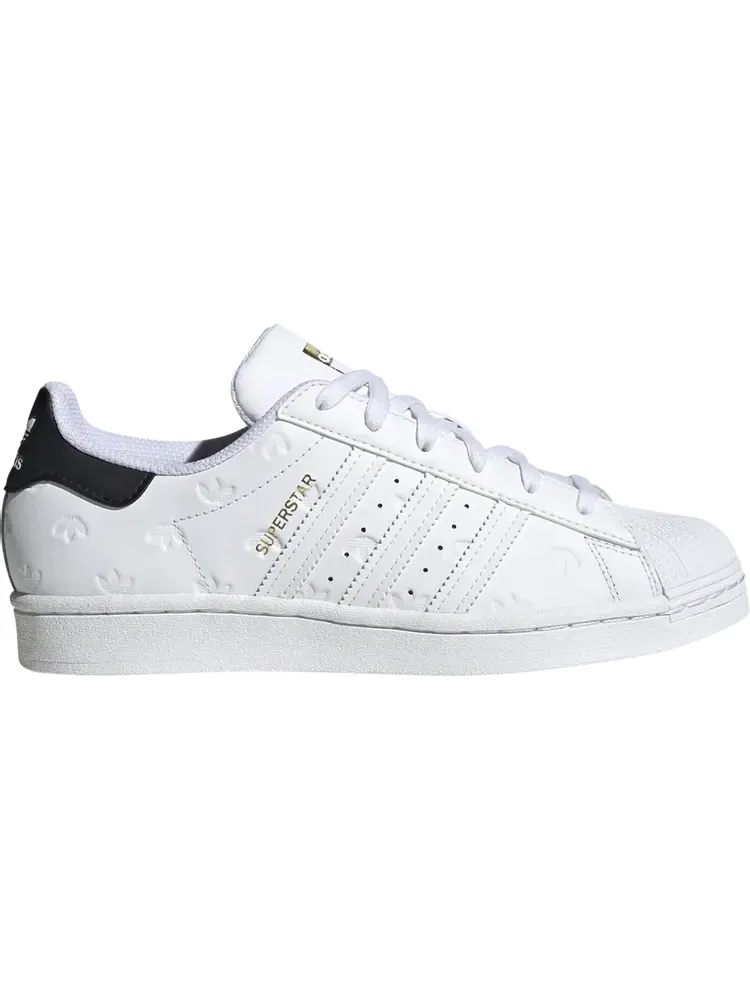 Кроссовки Wmns Superstar 'Allover Debossed Trefoils - White Black' — изображение 1 из 1, белый