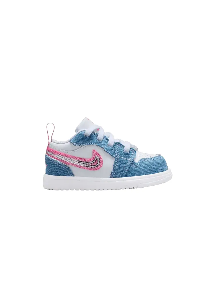 Кроссовки Air Jordan Air Jordan 1 Low ALT SE TD 'Denim Sequin' — изображение 1 из 1, белый/розовый
