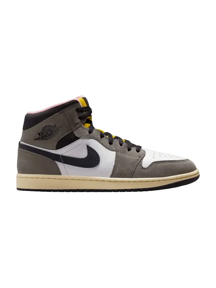 Кроссовки Air Jordan Air Jordan 1 Mid 'Cave Stone' — изображение 1 из 1, белый/серый//темный