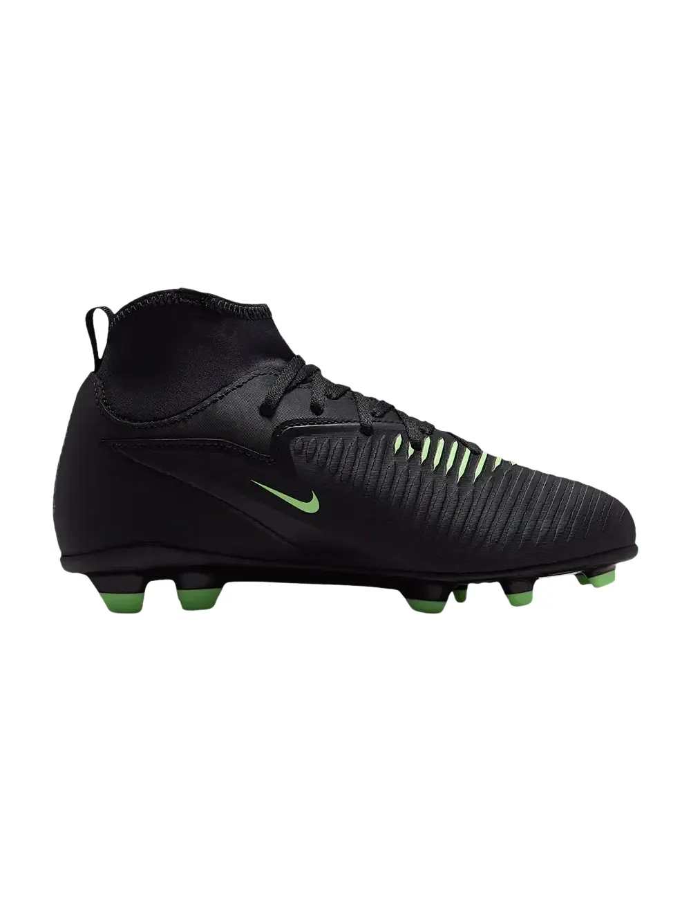 Бутсы Nike Jr. Phantom 6 High Club MG GS — изображение 1 из 1, черный/черный/зеленый