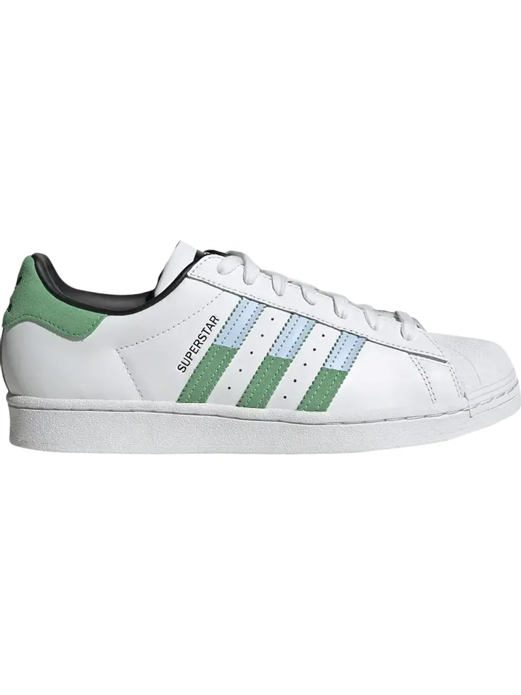 Кроссовки Superstar 'White Green Blue' — изображение 1 из 1, белый
